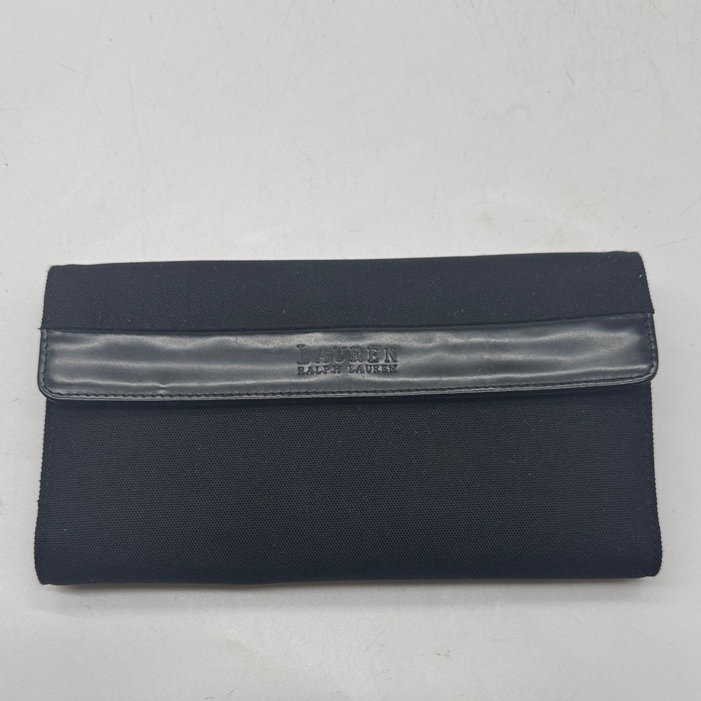 Lauren Ralph Lauren Black Leather Trim Wallet